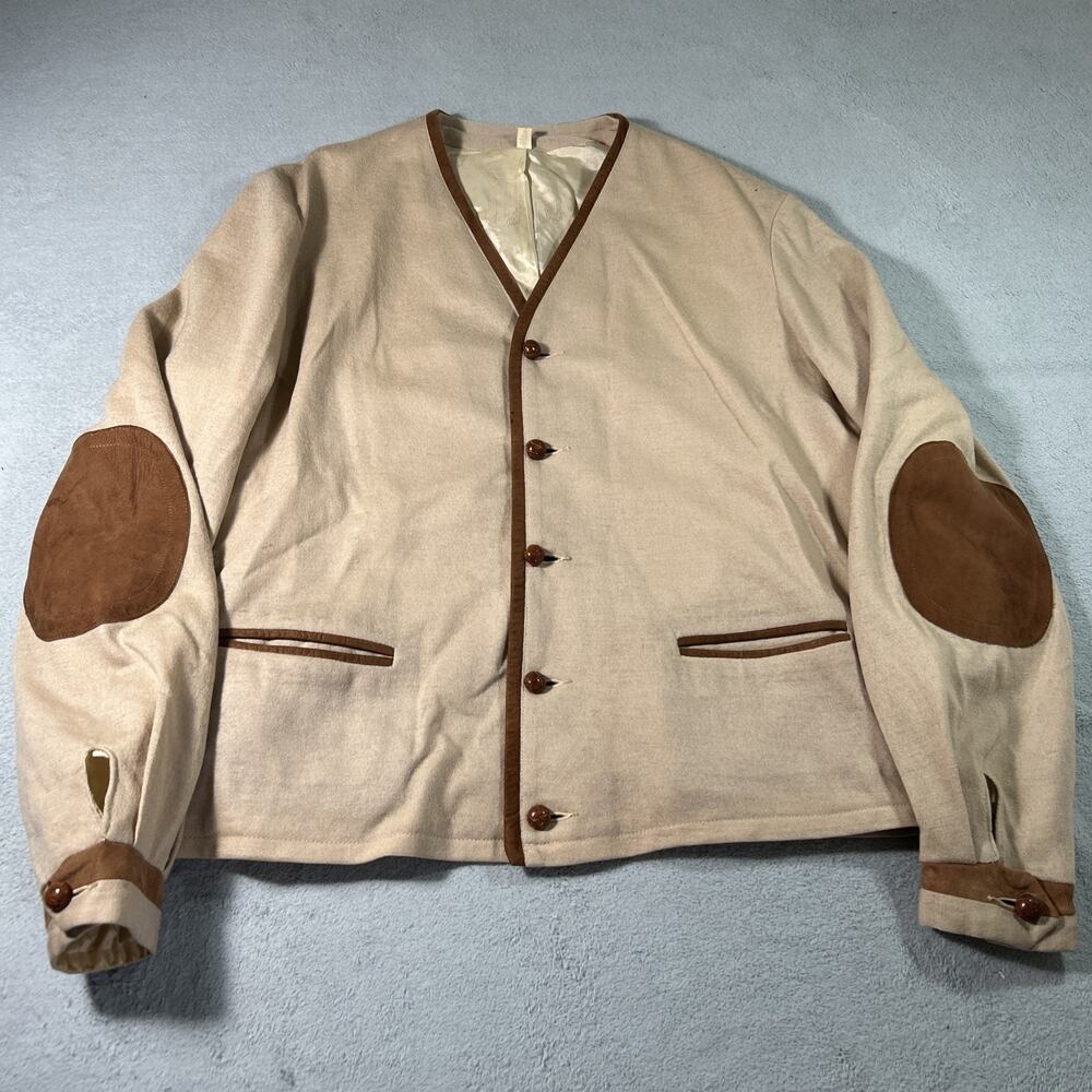 Vintage 50s Scully Sportogs Sport Coat Linen Blazer Large Elbow Patches Western